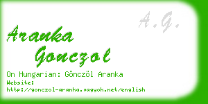 aranka gonczol business card